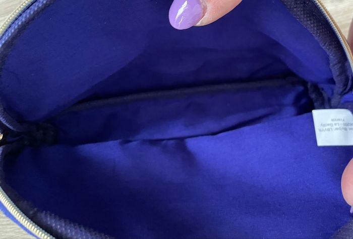 Petite trousse maquillage velours violet neuve - photo numéro 3