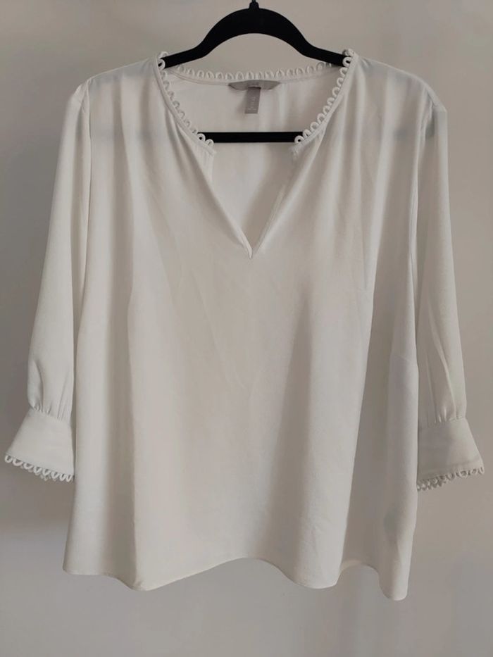H&M blouse blanche 50