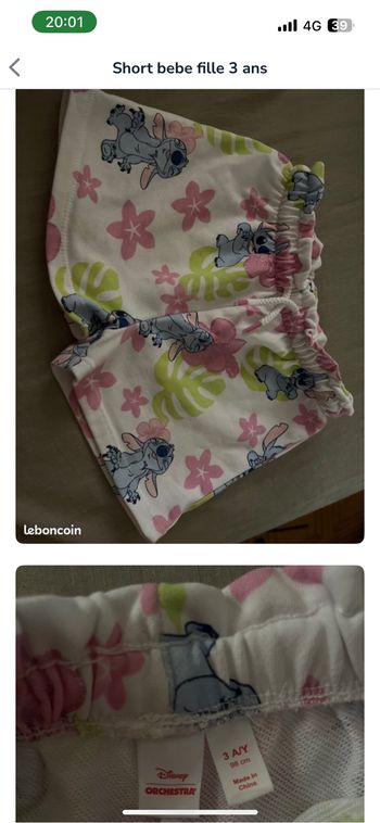Short 3 ans