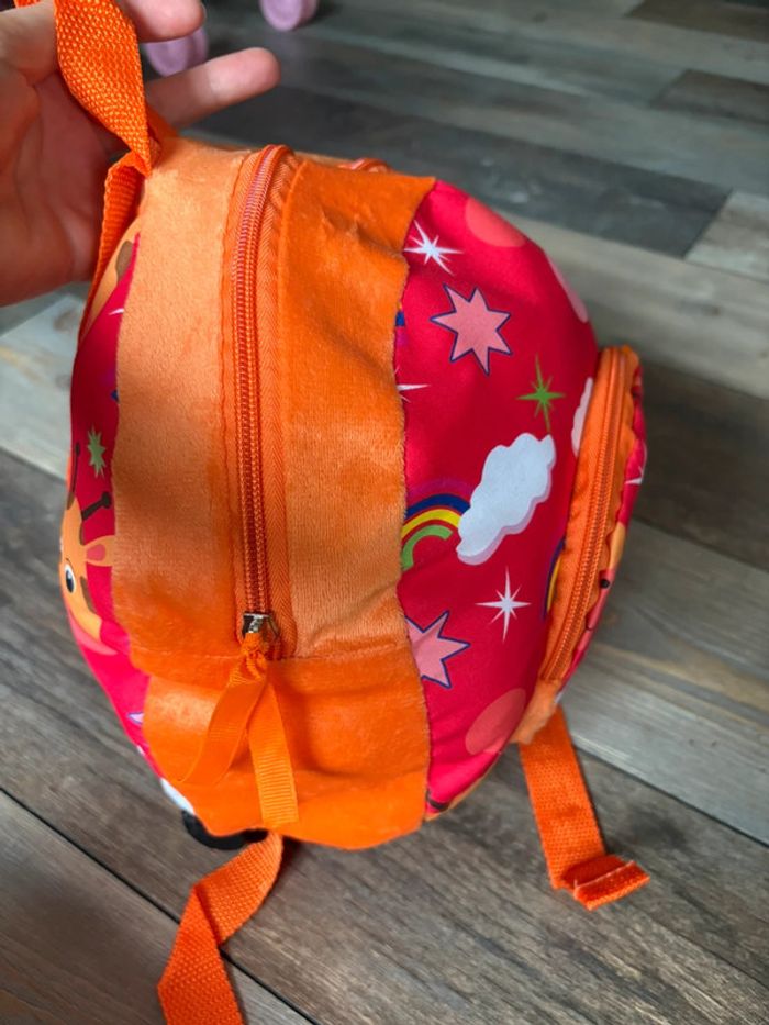 Sac à dos enfant 2en1 peluche neuf girafe - photo numéro 3