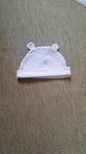 Bonnet en coton fille tête d'ours neuf