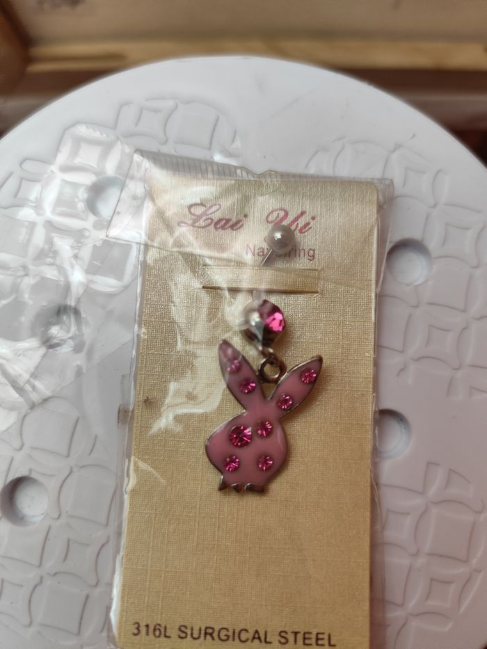 Piercing nombril lapin neuf sous blister - photo numéro 4