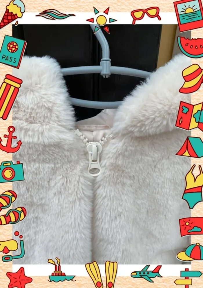 Veste à capuche courte fausse fourrure asos - photo numéro 2