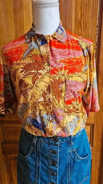 Chemise vintage Made in France colorée