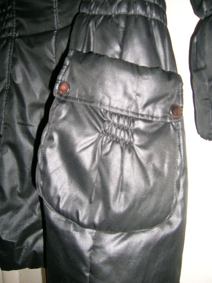 parka doudoune noir à capuche fourrure "DPM" T.40 - photo numéro 7