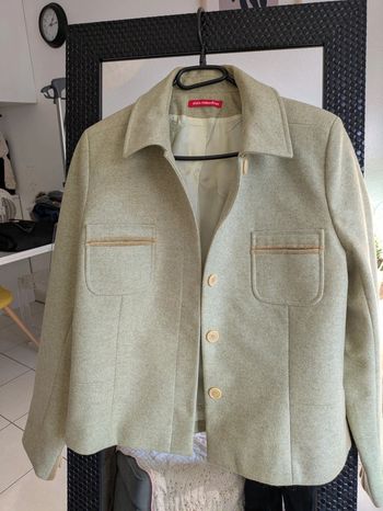Veste en laine vert amande Manoukian 44