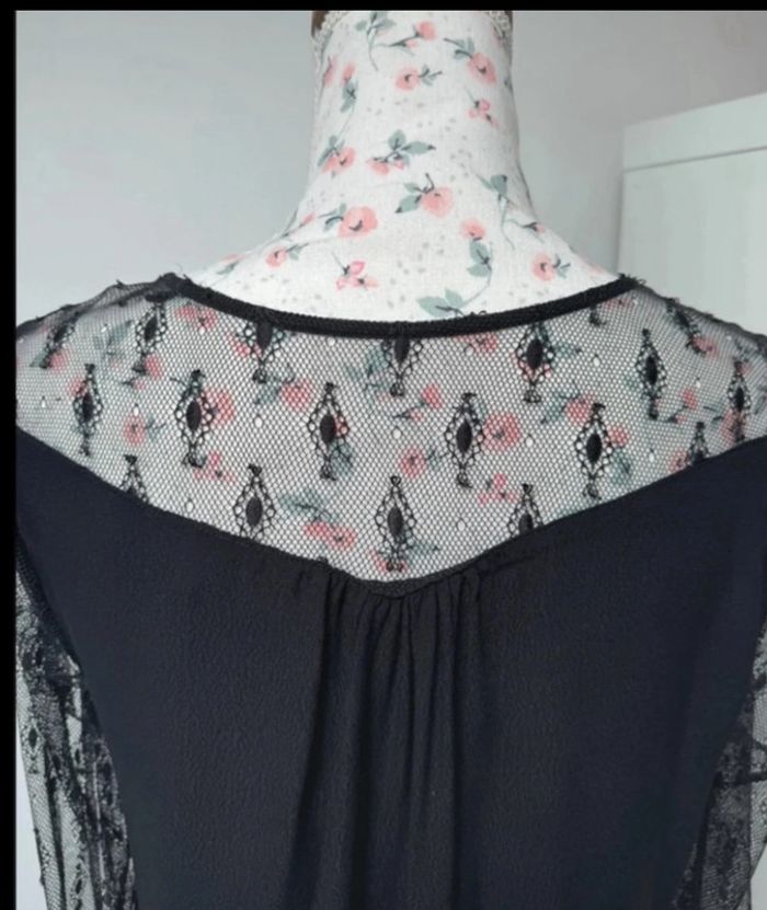 Blouse noire dentelle Naf Naf taille 38 ou M - photo numéro 8