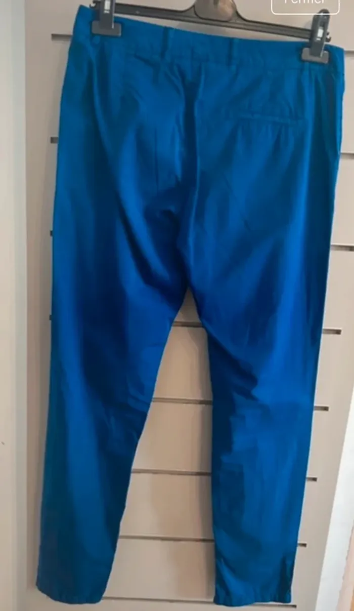 One step pantalon chino été bleu vif taille 38 - photo numéro 2