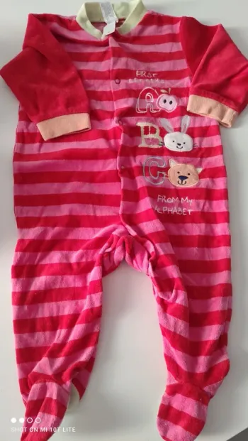 Pyjama rayé rose motif animaux C&A