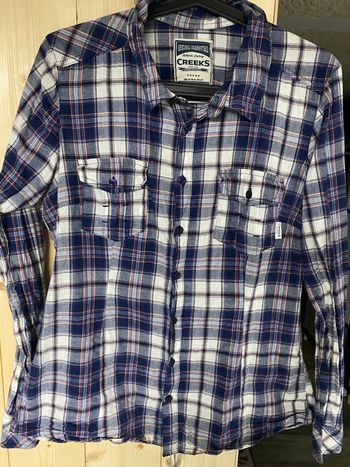 Chemise à carreaux marine