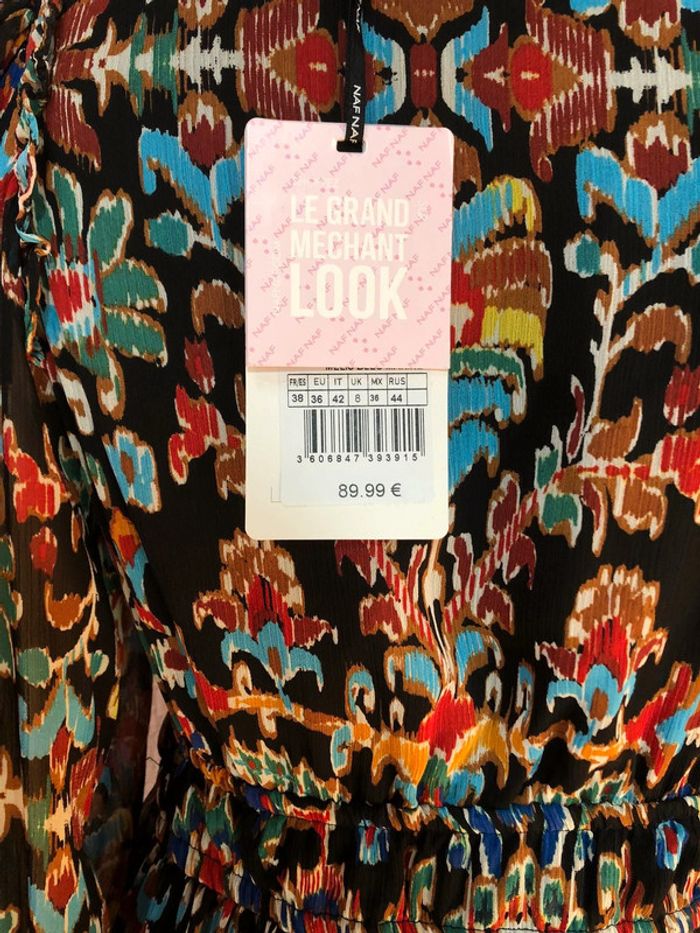 Longue robe noire et multicolore Naf naf - n e u v e - photo numéro 5