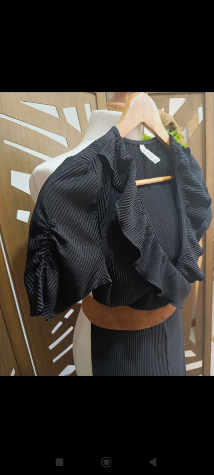 Magnifique combinaison noire plissée stradivarius taille S - photo numéro 2