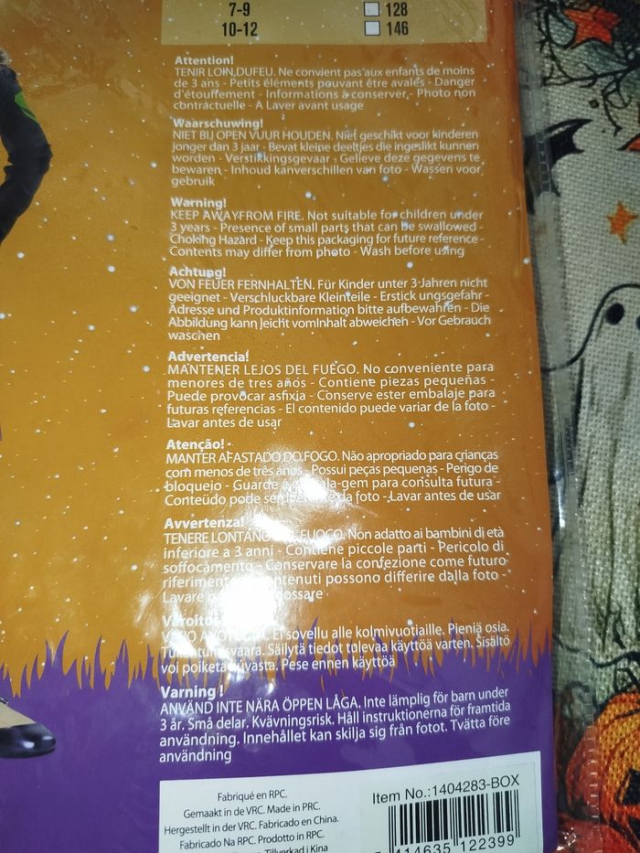 💀 Déguisement squelette néon fille 4-6 ans (110 cm) – Neuf 🎃 - photo numéro 5