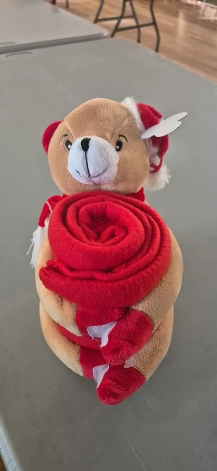 Peluche avec couverture