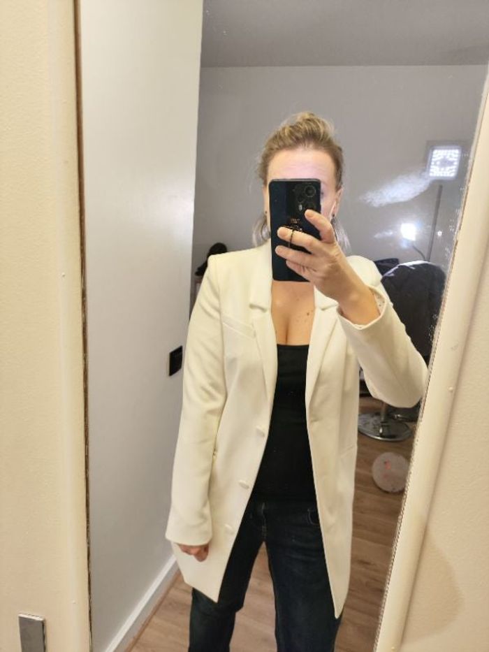 Blazer veste 3 suisses 36 neuf blanc crème