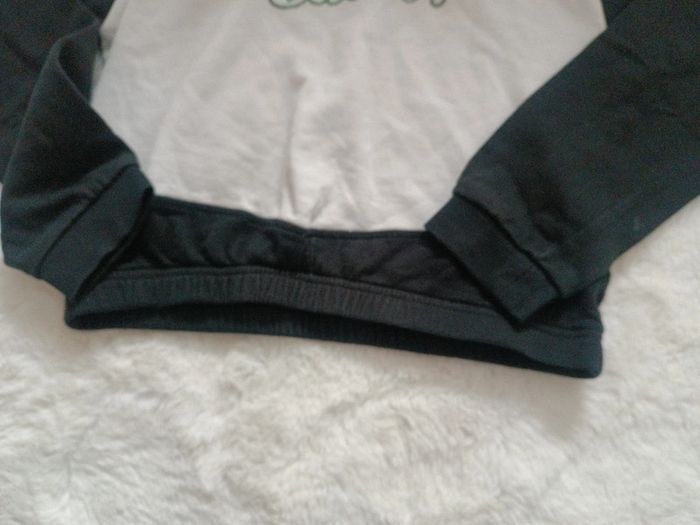 Sweat blanc noir court 12 ans - photo numéro 3