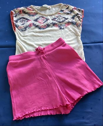 Ensemble teeshirt et short côtelé 5 ans