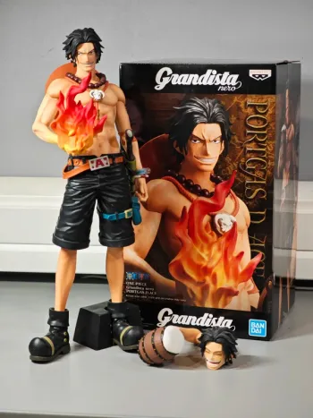 Figurine One Piece : Portgas D Ace Grandista Nero Banpresto 29cm avec boîte