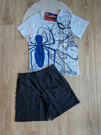 Pyjama 2 pièces été Spiderman 100% coton Neuf