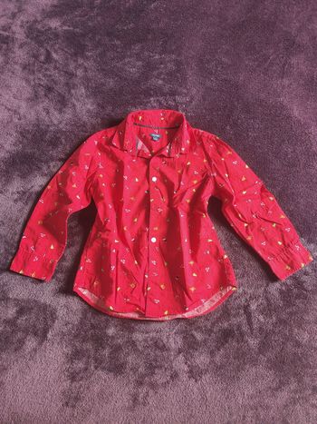Chemise rouge motifs Noël 5 ans Kiabi
