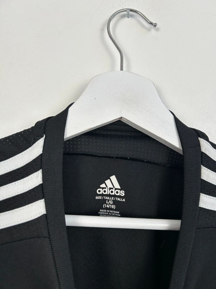 T-shirt Manche Longue Garçon Adidas Noir et Blanc | Taille 14 ans | Très Bon État | #TM84 - photo numéro 3