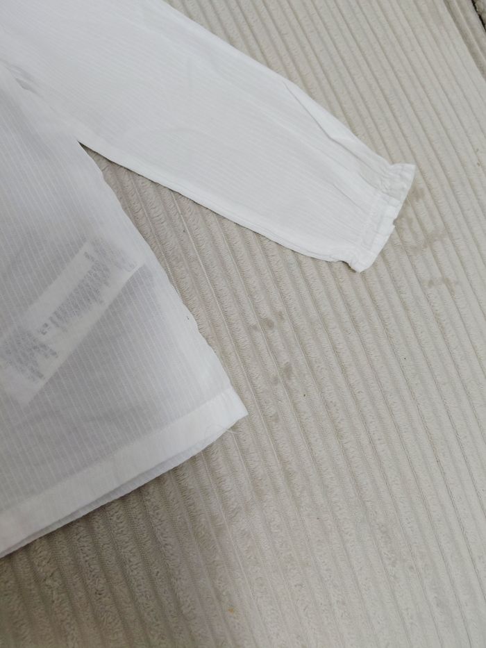 Blouse manches longues  blanche taille 36 mois - photo numéro 3
