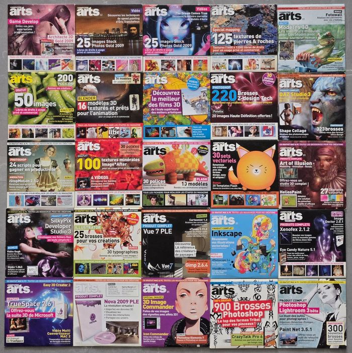 Lot de 25 Cd-Rom Computer Arts (Mac & Pc) d'occasion en très bon état