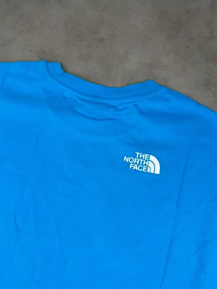 T-shirt The North Face Oversize Bleu Logo Brodé Neuf Taille M - photo numéro 7