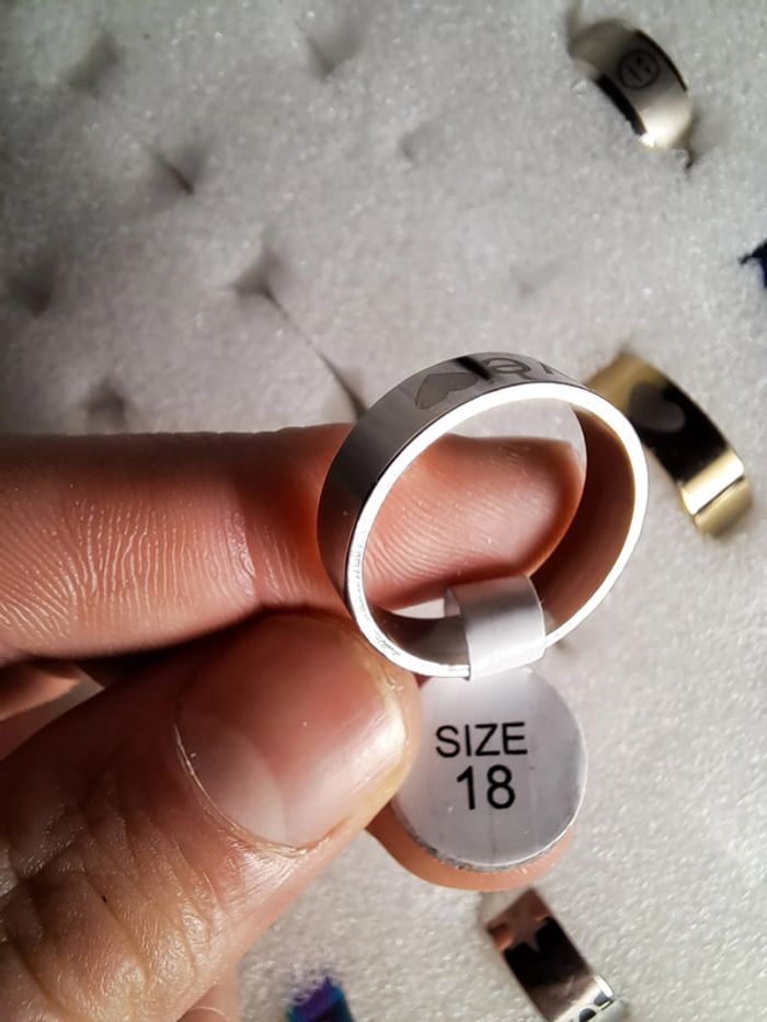 Bague acier inoxydable motifs - photo numéro 3