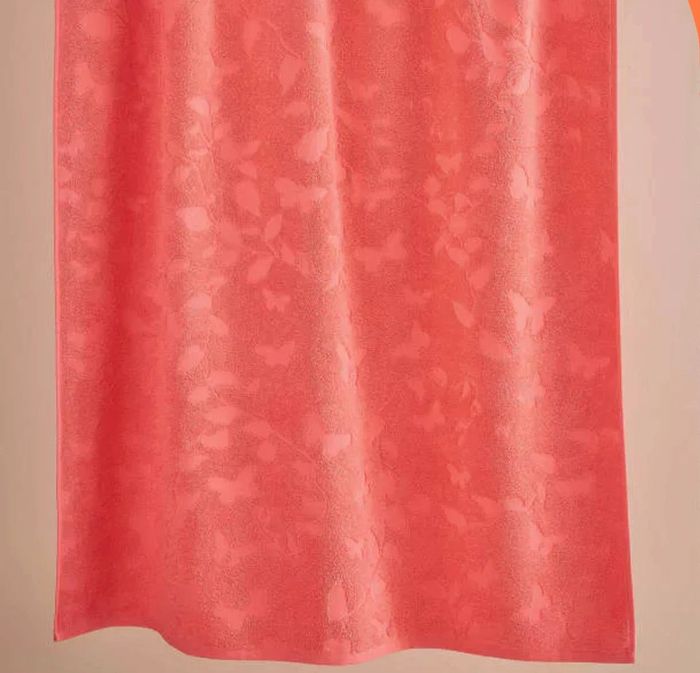 Drap de bain 70*130 " A tire d'ailes " Corail - Françoise Saget - photo numéro 3