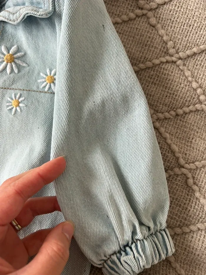 Veste en jean marguerite 24mois - photo numéro 7