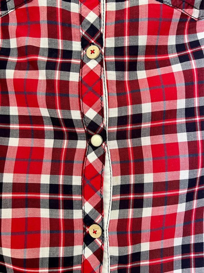 Chemise à carreaux rouge Zara taille S - photo numéro 7