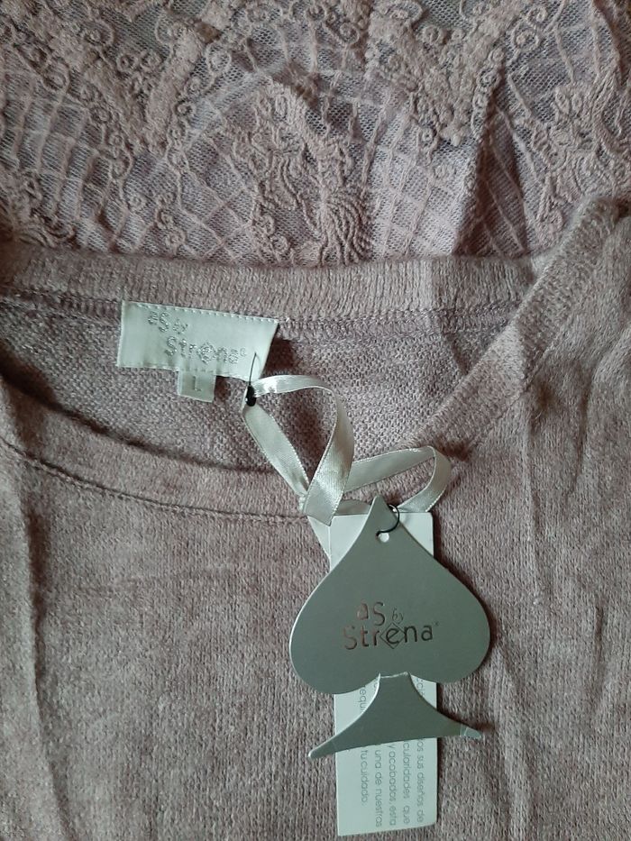 As by Strena - Robe laine et dentelle Taille 40 - photo numéro 10