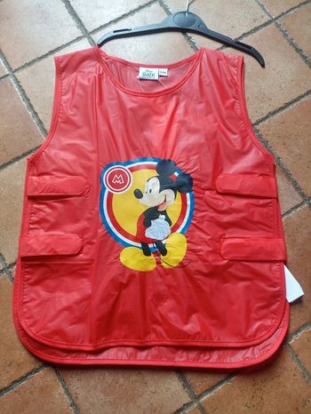 Tablier peinture Mickey taille 3 4 ans