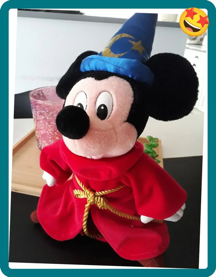 Péluche Disney Mickey en magicien🌿🌈 - photo numéro 4