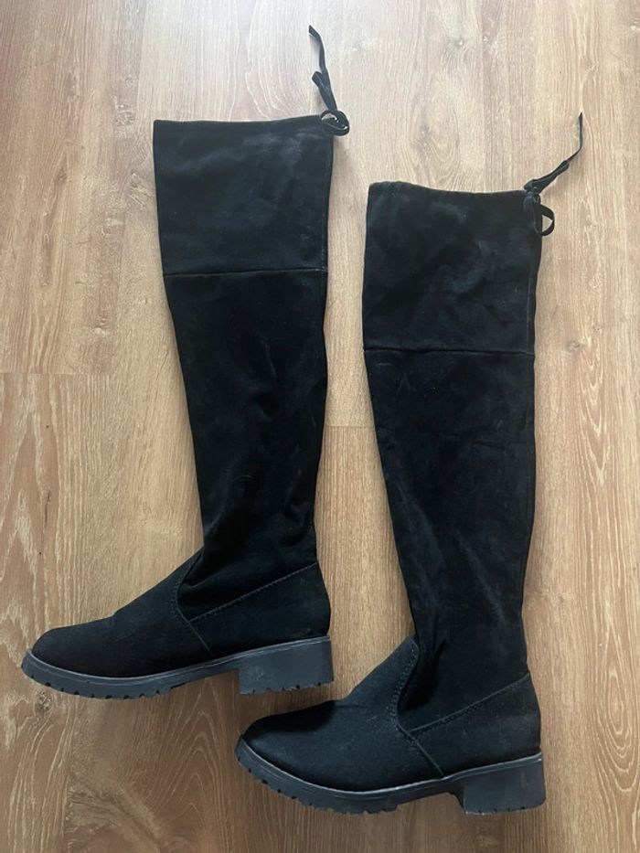 Cuissardes suedine noires 👢 - photo numéro 4