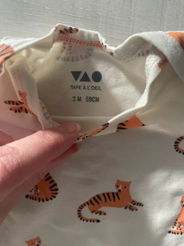 Lot 7 bodys bébé tape à l’œil taille 3 mois manches longue - photo numéro 9