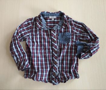 Chemise à carreaux grain de blé 18 mois