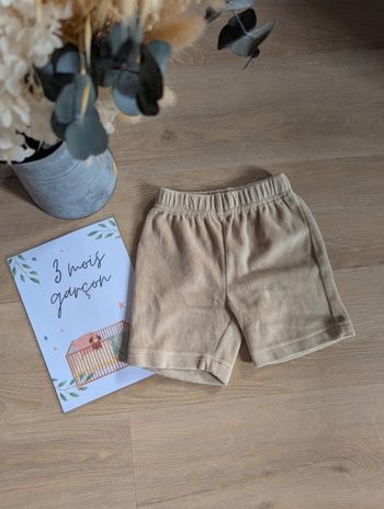 Short velours 3 mois