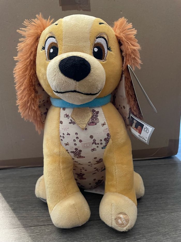 Peluche belle et le clochard Disney 100