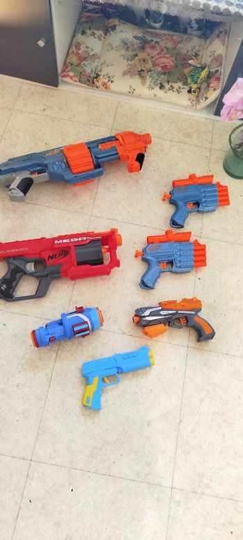 Pistolet nerf lot 7 sans flèches
