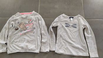 Lot de 2 hauts 4 ans fille Okaïdi et Gémo