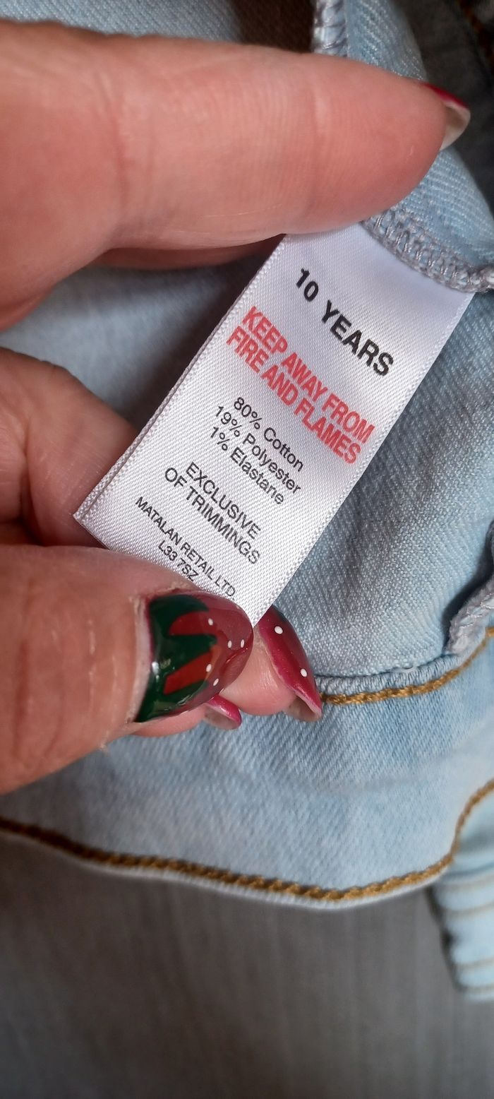 Très jolie veste jeans fille T 10 ans - photo numéro 8