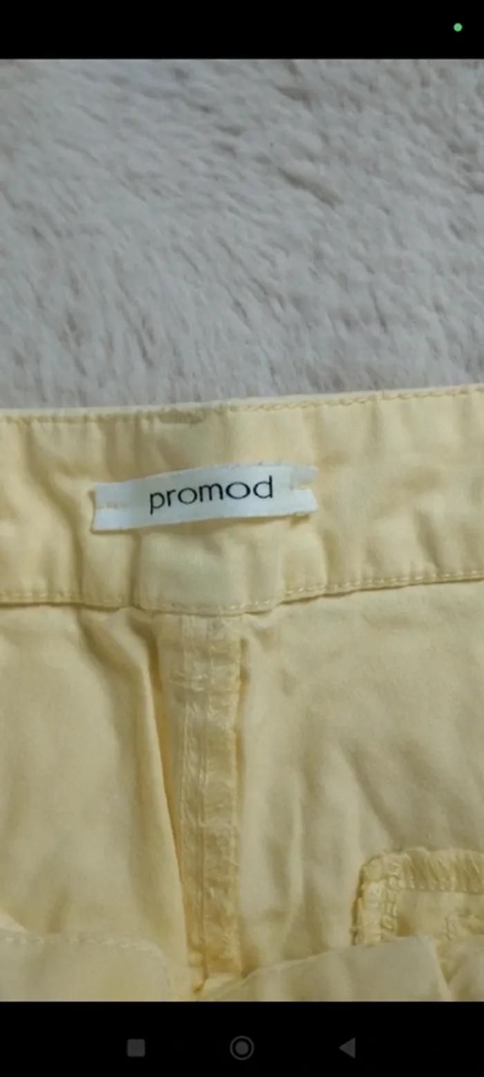 Pantalon chino jaune Promod 34 - photo numéro 3