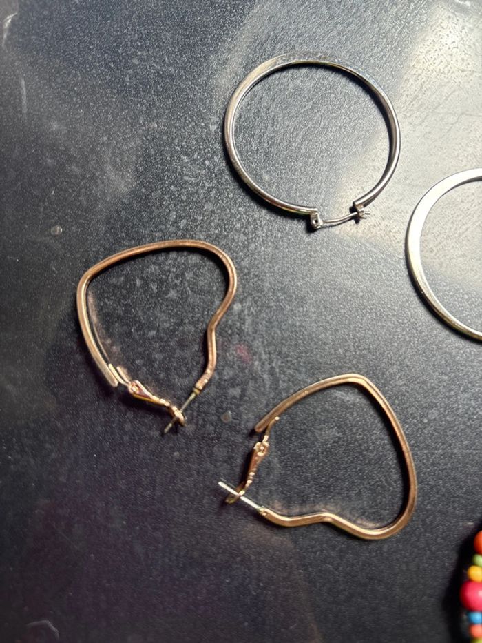 Lot boucles d’oreilles anneau - photo numéro 3