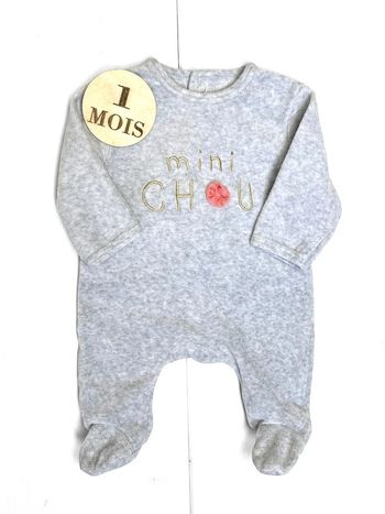 Pyjama velours gris, Kiabi