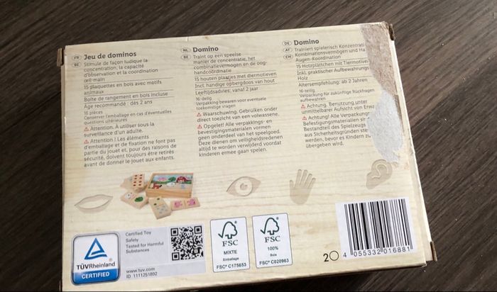 Jeu mémory animaux de la ferme en bois neuf - photo numéro 3