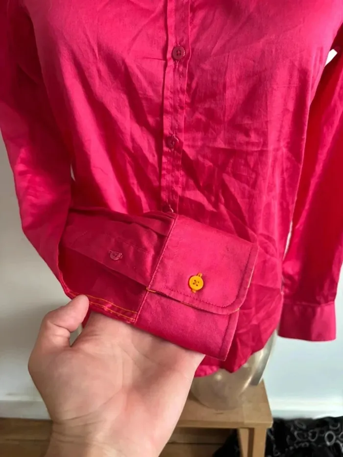 Chemise saint James taille 38 fuschia et orange - photo numéro 4