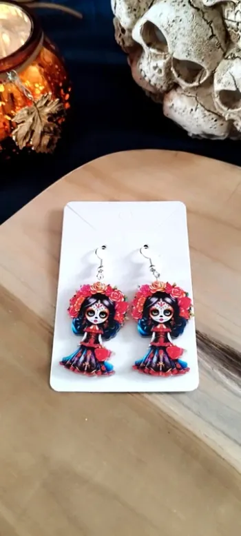 Boucles d'oreilles Catrina Dia de los muertos