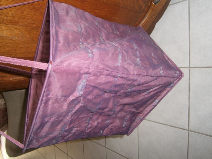 Lustre en tissu carré violet - photo numéro 2